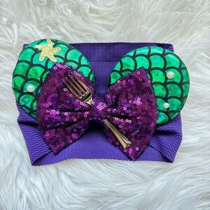 Little Mermaid Baby Minnie Mouse Headband- Mouse headband- Baby Disney - Toddler